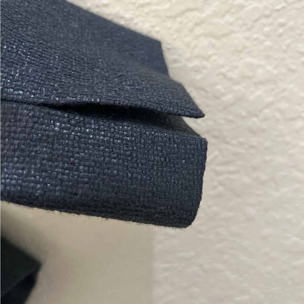 Pauw Amsterdam navy blue linen blend collarless blazer size 5 - Picture 7 of 7